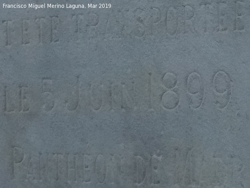 1899 - 1899. Cenotafio de Goya - Zaragoza