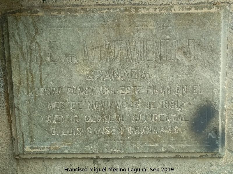 1891 - 1891. Pilar de San Cecilio - Granada