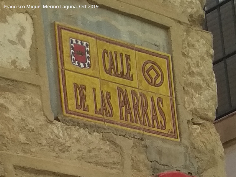 Calle de las Parras - Calle de las Parras. Placa