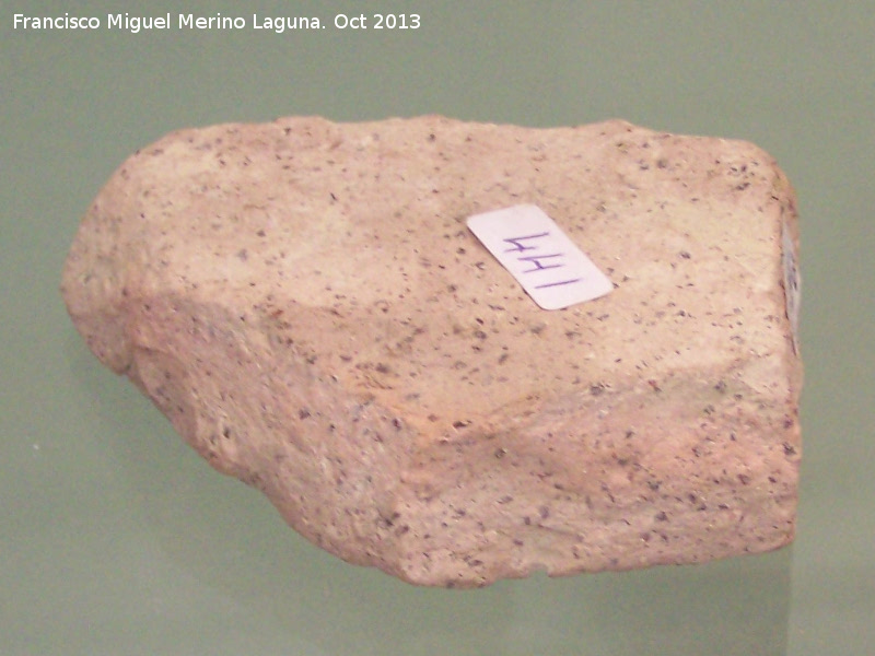 Yacimiento Los Yesares - Yacimiento Los Yesares. Inscripcin de nfora romana. Museo San Antonio de Padua - Martos