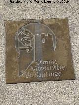 Plaza de Santa Mara. Placa del Camino Mozrabe de Santiago