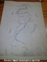 Historia de Navas de San Juan. Antiguo mapa de caminos, zona norte