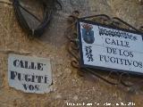 Calle Fugitivos. Placas