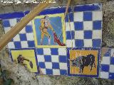 Paseo de los Adoquines. Azulejos taurinos