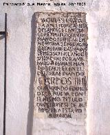 Ermita de la Santa Vera Cruz. Inscripcin