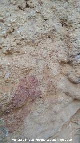 Pinturas rupestres y petroglifos Cueva del Clarillo. Salpicadura de puntos