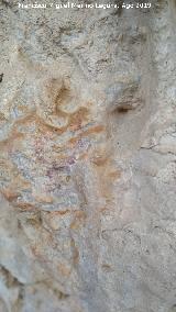 Pinturas rupestres y petroglifos Cueva del Clarillo. Antropomorfo Phi superior del grupo 6