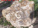 Piedra con grabados actuales en las cercanías Caracol Fegillenperez. Piedra con grabados actuales en las cercanías