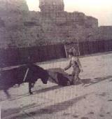 Castillo de Villardompardo. Foto antigua. Toros en la Plaza del Castillo