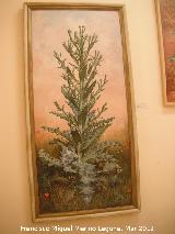 Cardo crespo - Carduus pycnocephalus. Toba. Cuadro de Francisco Cerezo Moreno de 1996.