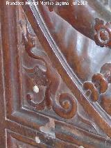 Detalle Catedral de Jaén. Coro. Escaleras del Banco de los Caballeros de la Epístola. Detalle