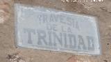 Calle Travesa de la Trinidad. Placa