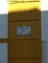 Calle Corredera San Bartolom. Placa