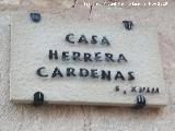 Cartel Casona de los Herrera Cárdenas. Cartel