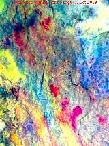 Pinturas rupestres de la Cueva del Canjorro I. Tratada con DStretch