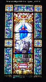 Vidriera de San Félix de Cantalicio Catedral de Jaén. Vidrieras. Vidriera de San Félix de Cantalicio