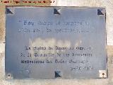 Placa Monumento al Ballestero Baezano. Placa